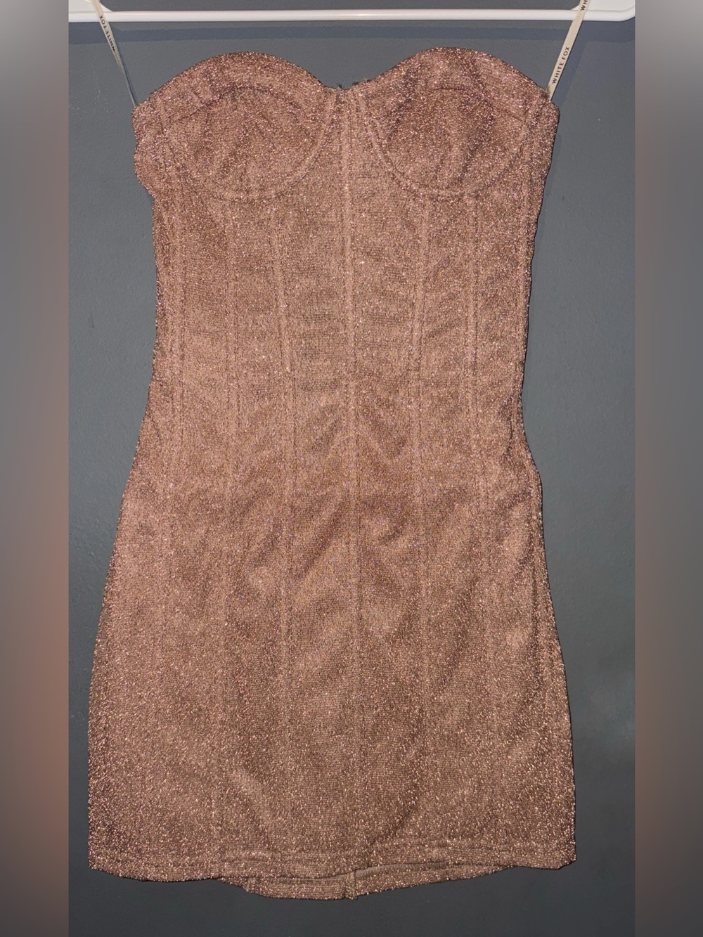 White Fox champagne pink dress